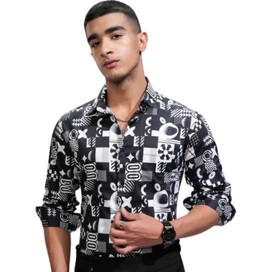 The Retro-Futuristic Geo-Print Shirt