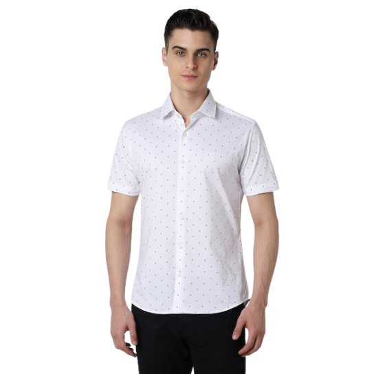 The Minimalist Micro-Dot Print Short-Sleeve Shirt The Minimalist Micro-Dot Print Short-Sleeve Shirt