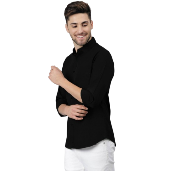 Men’s Classic Black Casual Shirt
