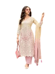 A-Line Chikankari Anarkali Kurta Set